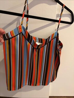 Striped Multicolor Spaghetti Strap Cami Top